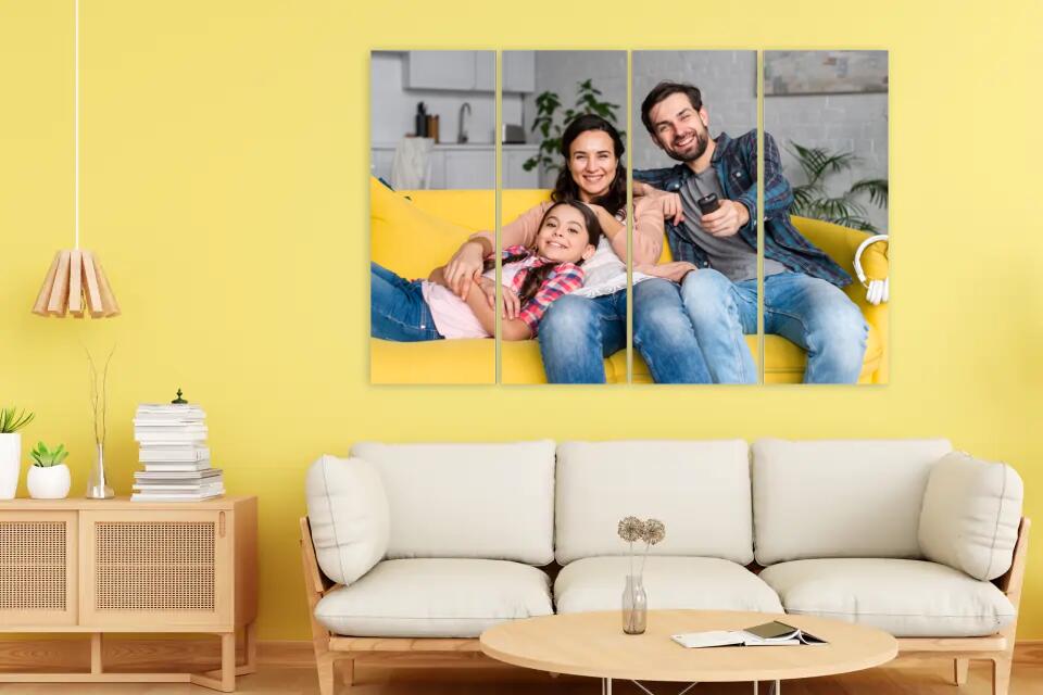 4 részes vászonkép saját fotóból - egyforma magasságú részekből