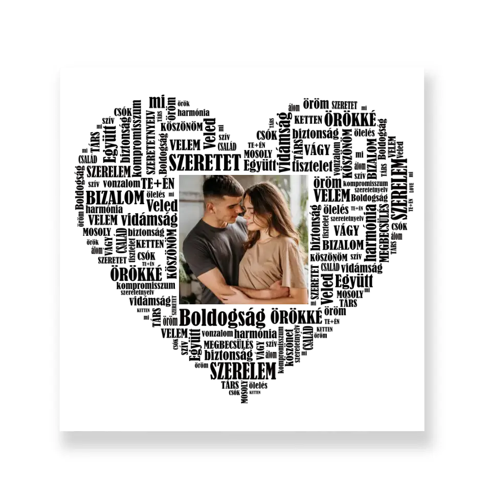 Szerelmünk szavai vászonkép