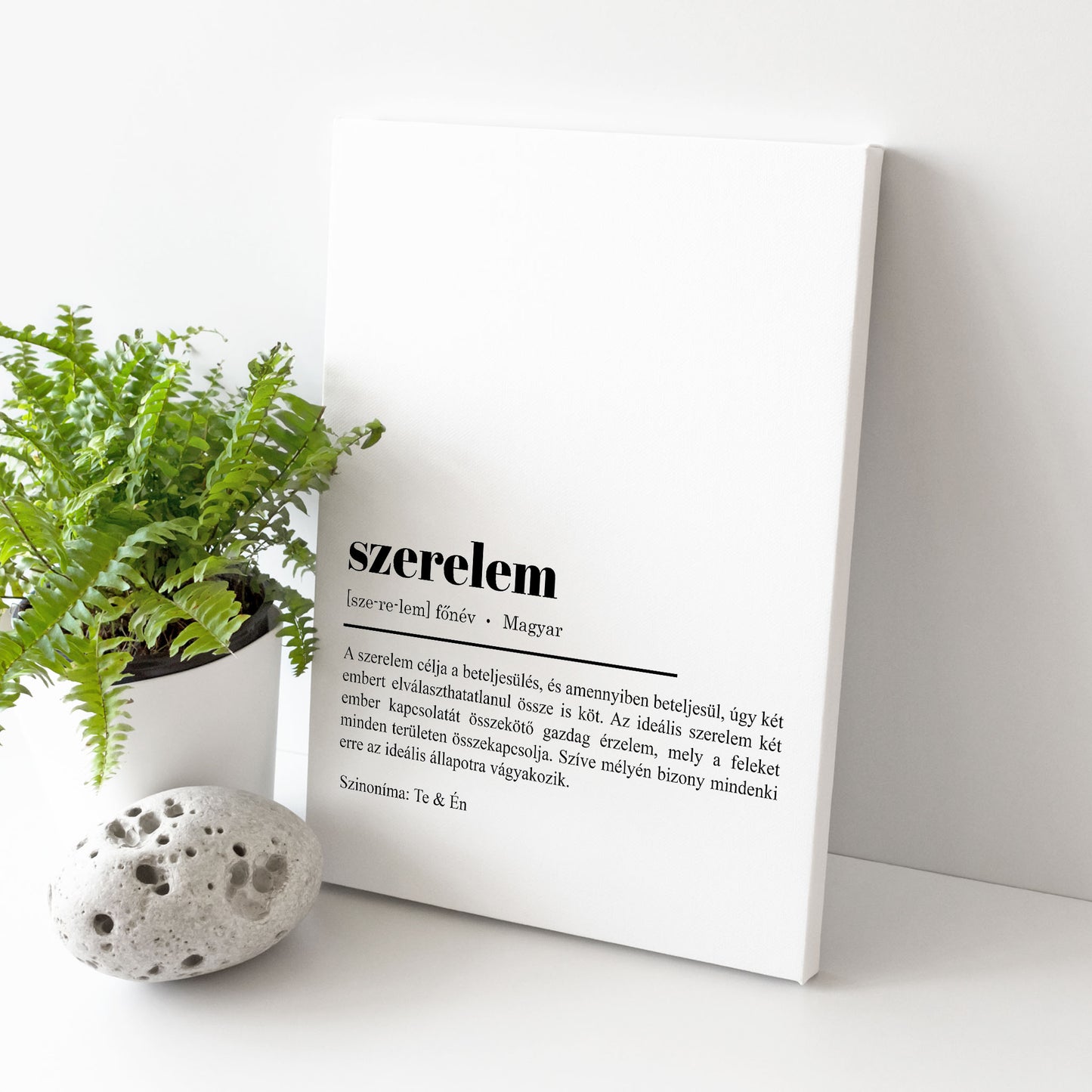 Tipográfia - Szerelem vászonkép