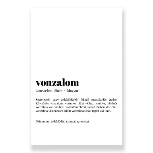 Tipográfia - Vonzalom vászonkép