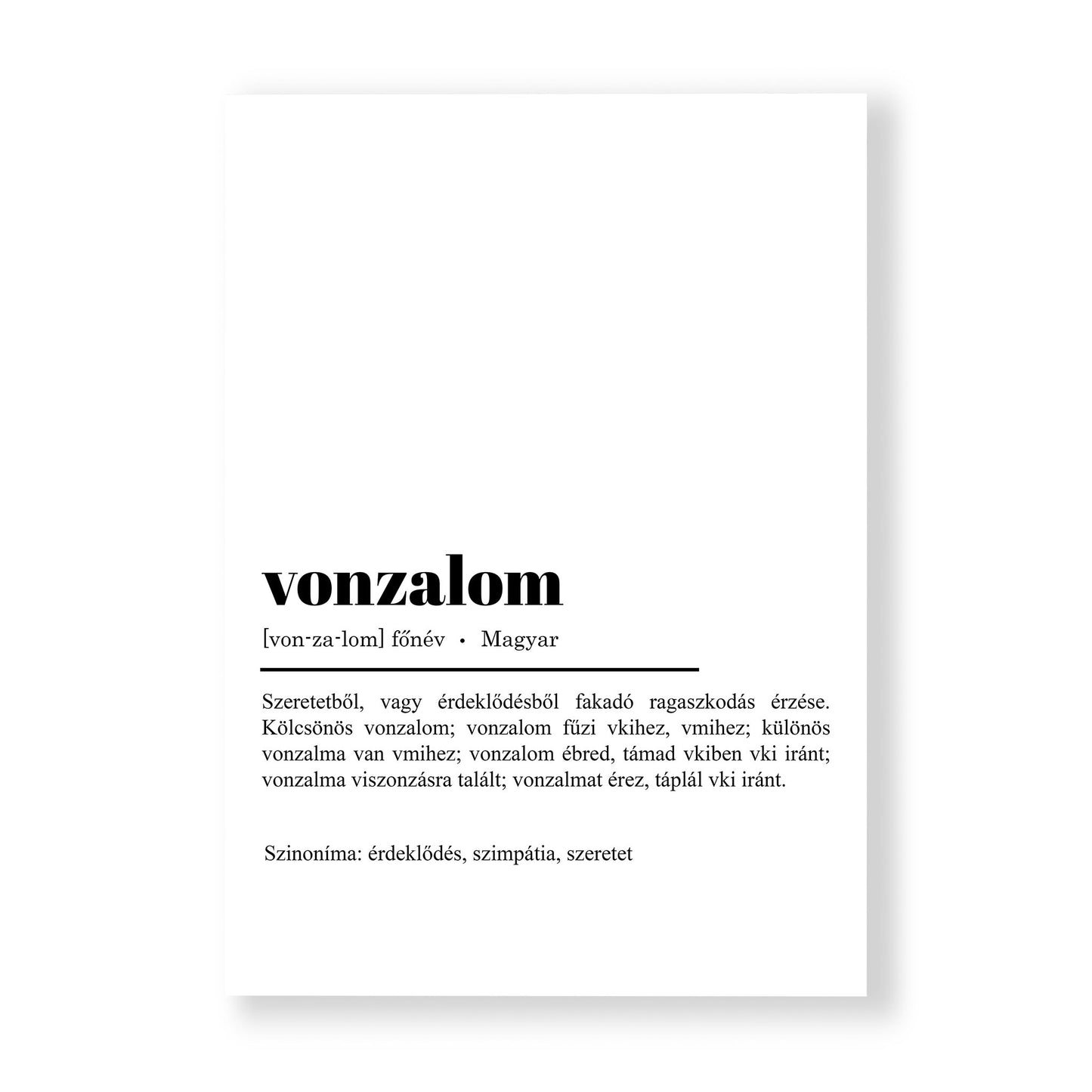 Tipográfia - Vonzalom vászonkép