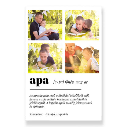 Apa vászonkép tipográfia - 4 képes