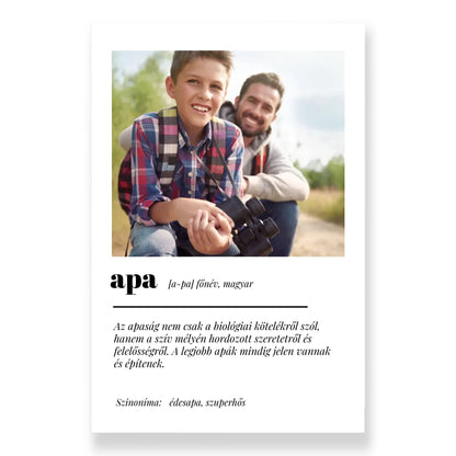 Apa vászonkép tipográfia - 1 képes