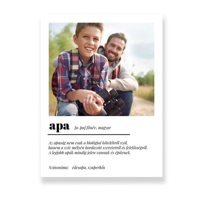 Apa vászonkép tipográfia - 1 képes