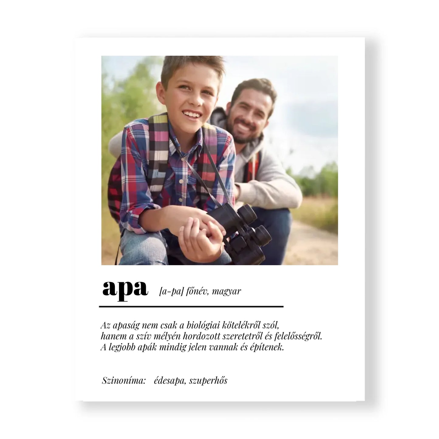 Apa vászonkép tipográfia - 1 képes