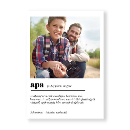 Apa vászonkép tipográfia - 1 képes