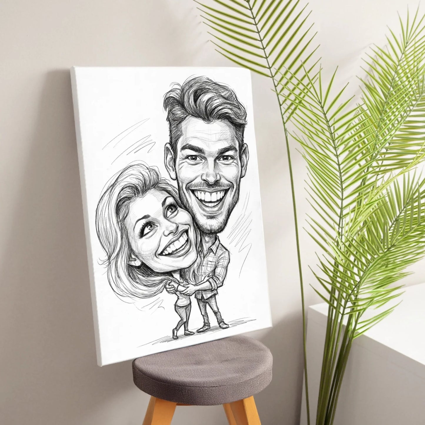 Karikatúra vászonkép masszív vakrámára feszítve. Prémium vászonra nyomtatva.
