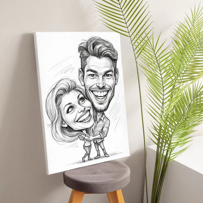 Karikatúra vászonkép masszív vakrámára feszítve. Prémium vászonra nyomtatva.