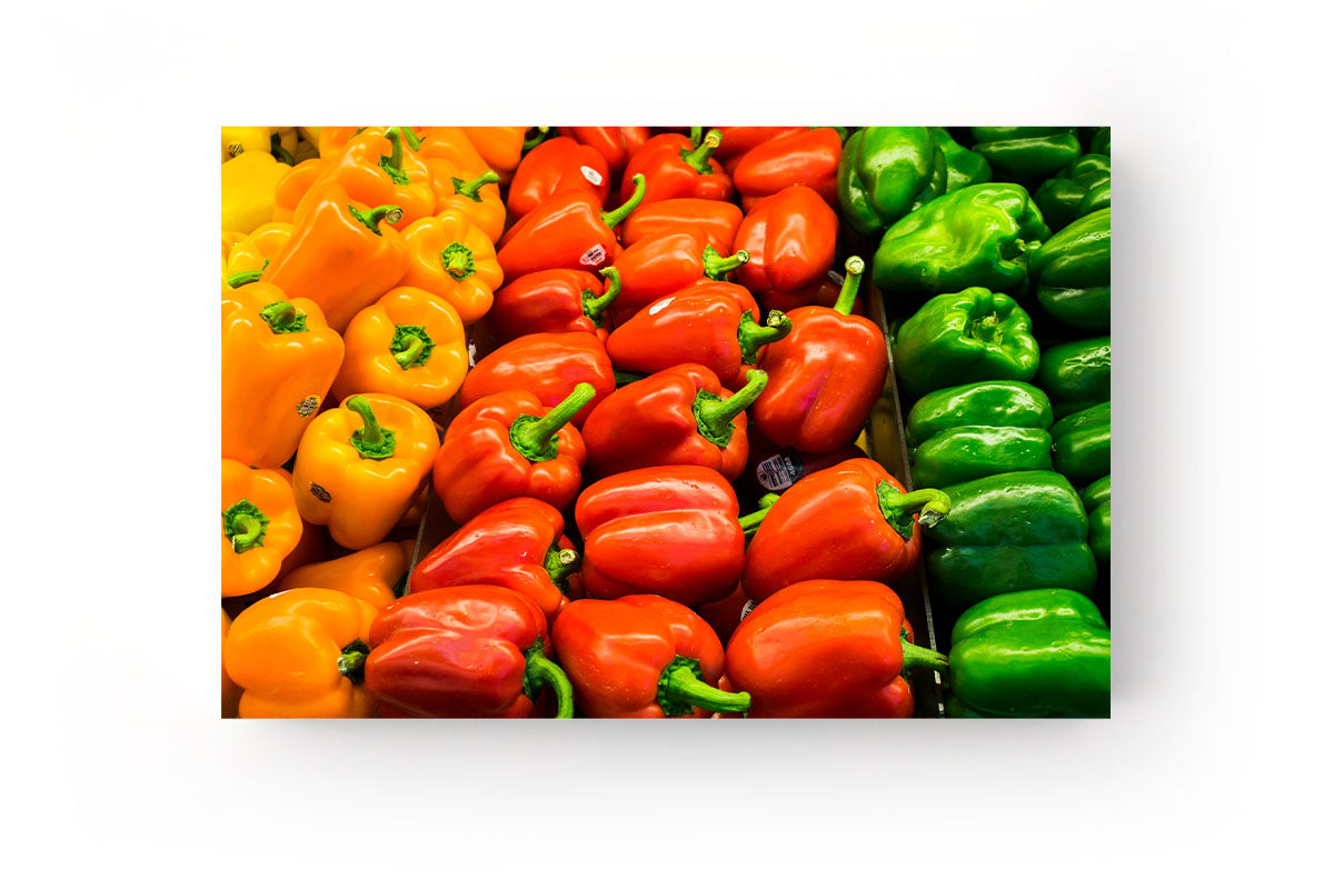 Színes kaliforniai paprika vászonkép