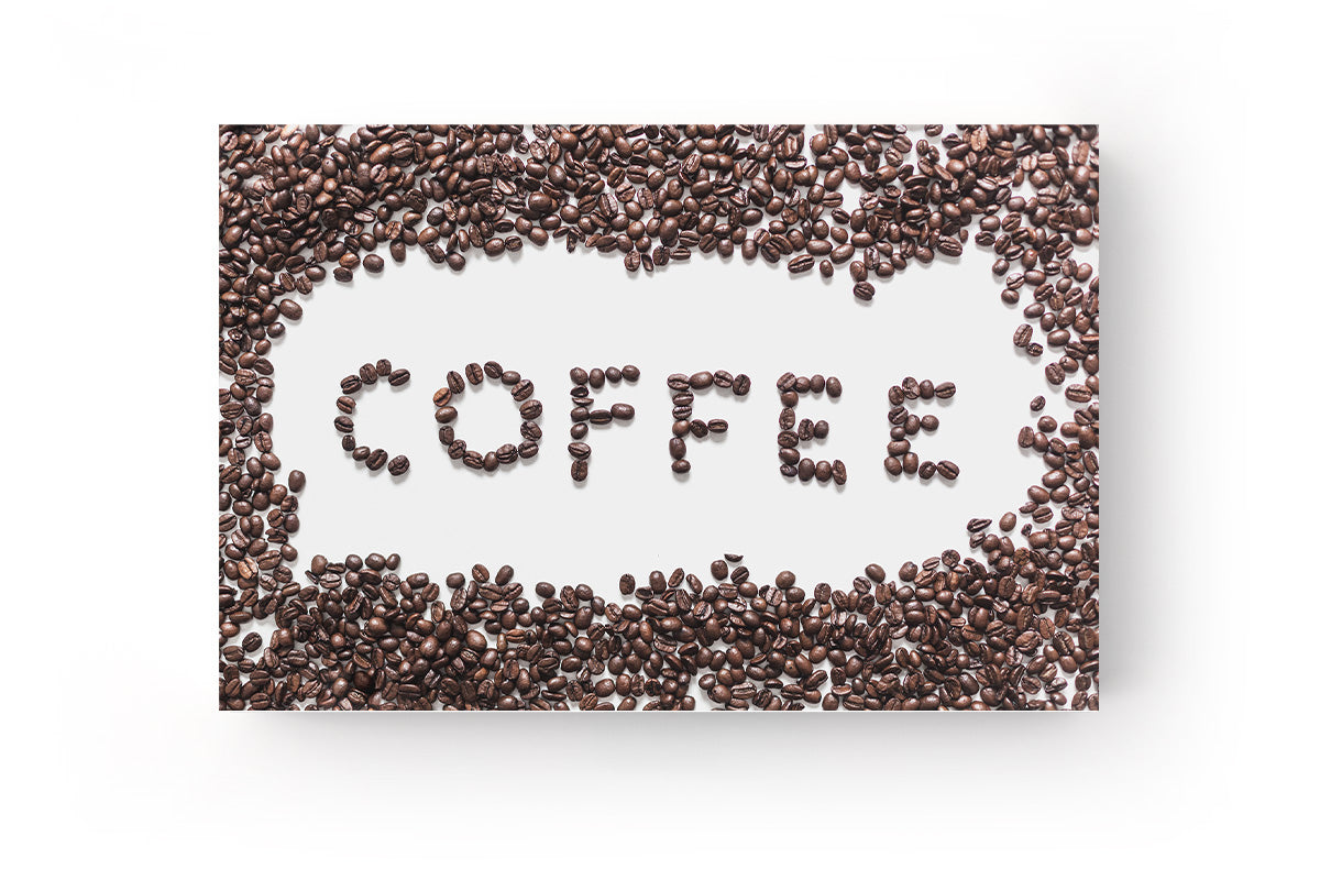 COFFEE felirat kávészemekből vászonkép