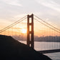 Golden Gate híd a naplementében - San Francisco