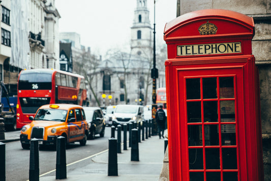 Nyilvános telefonfülke Londonban